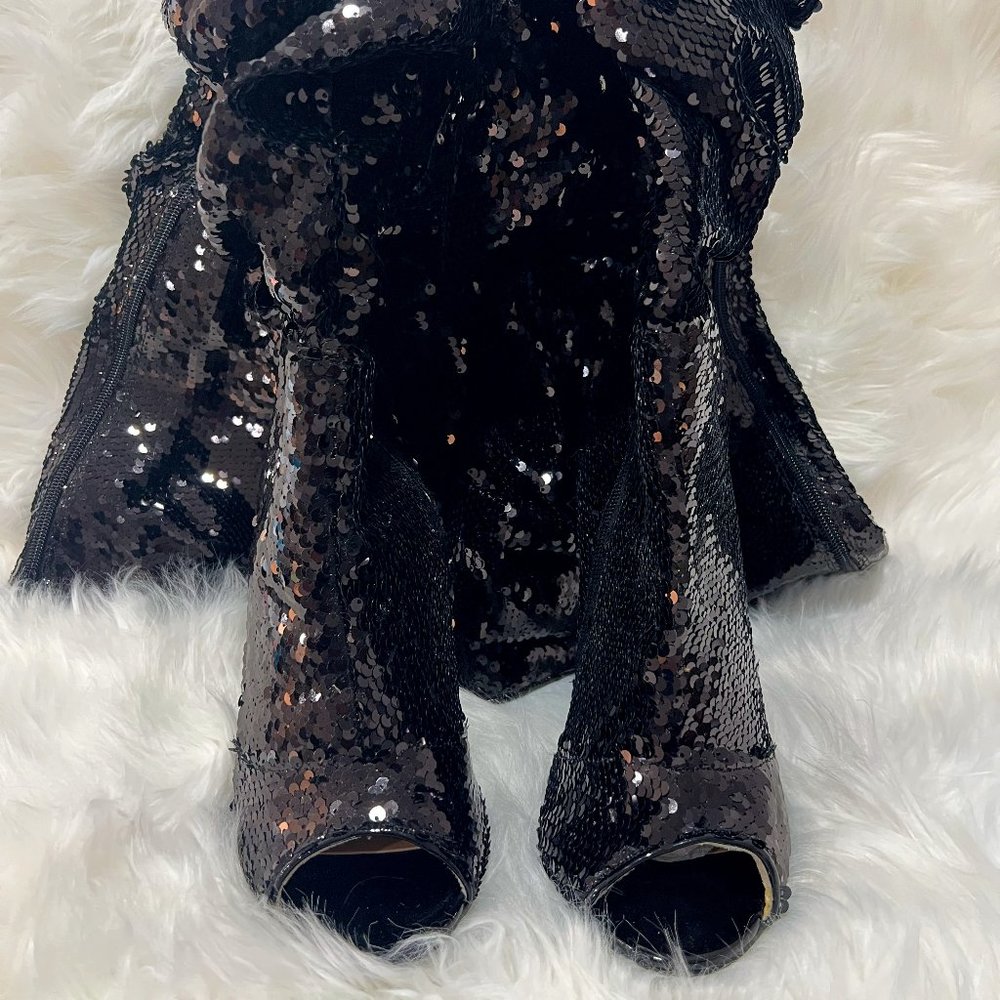 Over the Knee Sequin Boots